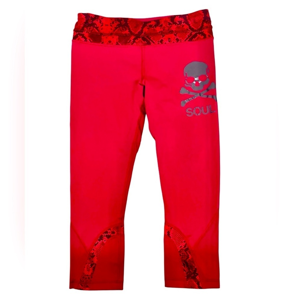 Lululemon x Soul Cycle Run Pace Crop Snakeskin Leggings Size 6